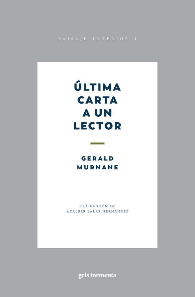 ULTIMA CARTA A UN LECTOR