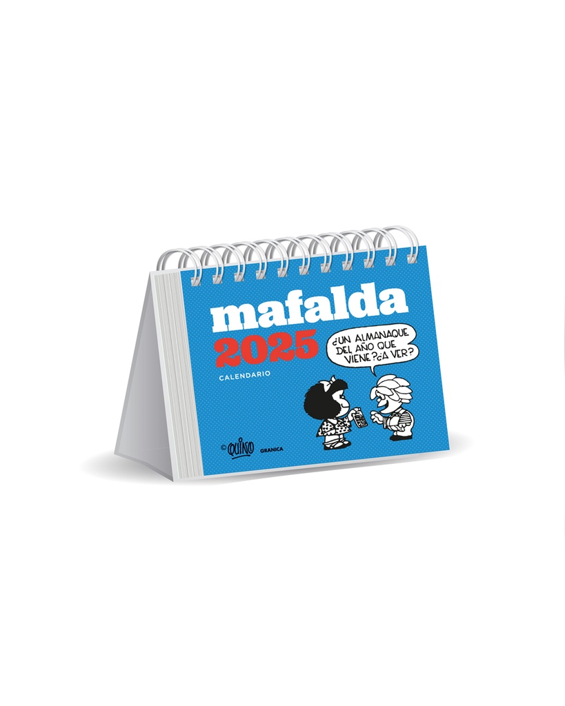 CALENDARIO MAFALDA 2025 ESCRITORIO TURQUESA