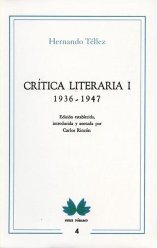 CRITICA LITERARIA (I) 1936-1947 TELLEZ