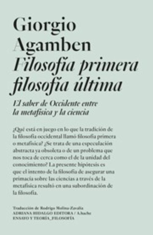 Filosia primera Filosofia ultima